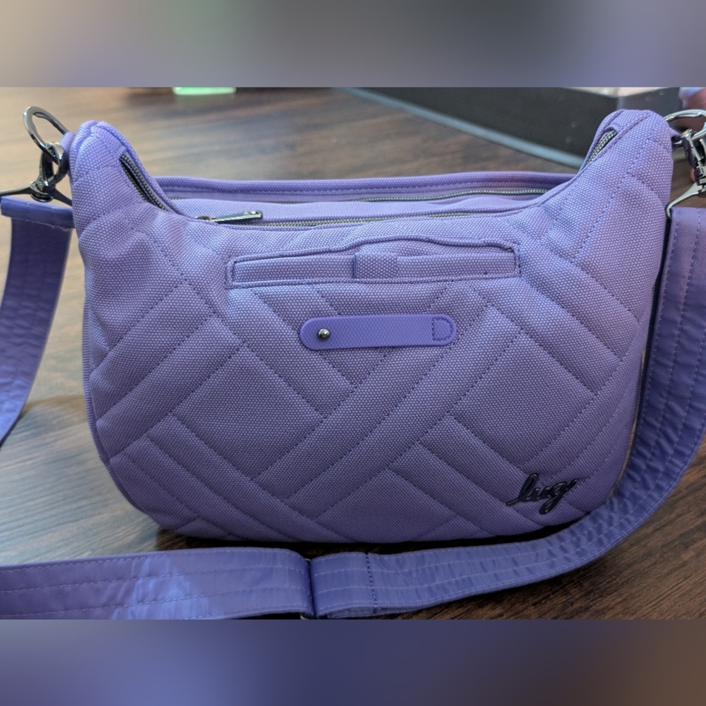 Lug Quilted Purple Crossbody Bag